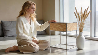 Mixing Materials: Industrial Metal Frames with Wood-Grain Fiberglass