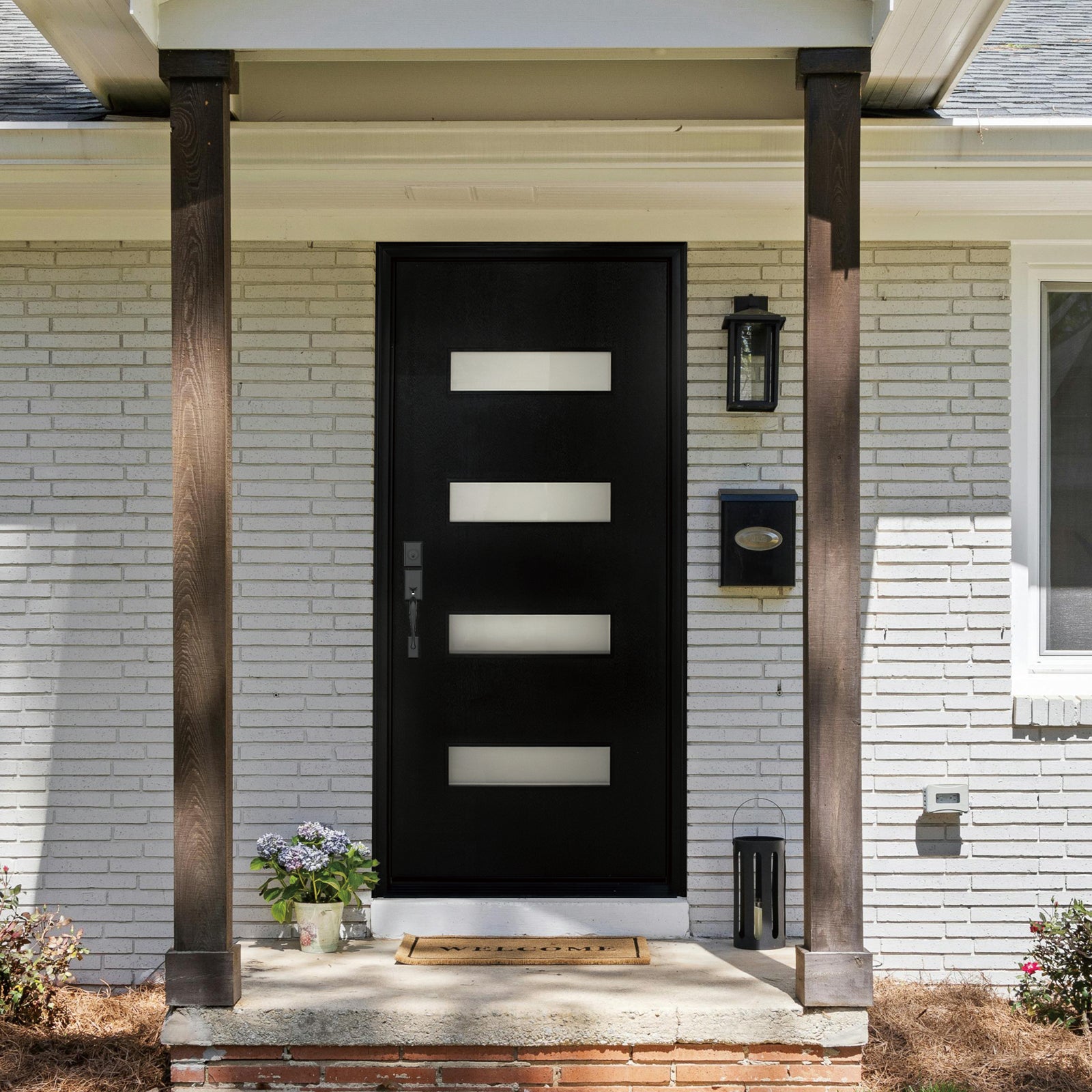 black exterior doors