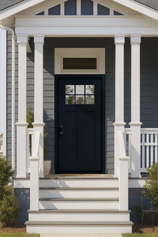 FRAMEWELL 36 x 80 Fiberglass Entry Door with Brickmould, Hand Inswing White Primed door K01-36BW