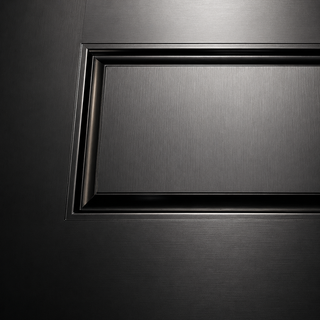 36 x 80 Smooth Fiberglass Entry Door with Brickmould,Vinyl Frame,3/4 View Clear Glass + Cloud Glass