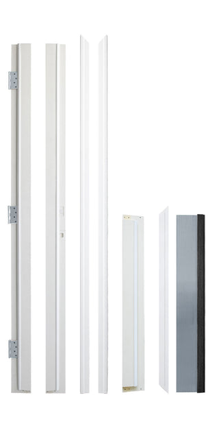 FRAMEWELL 36 x 80 Fiberglass Entry Door with Brickmould, High Quality Vinyl Frame, K04K05-36BW