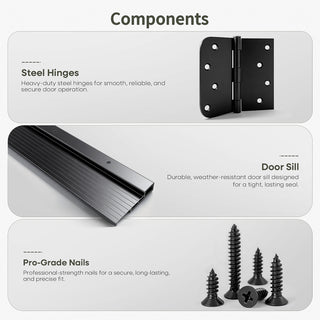 Entry Door 3/4 Lite 1-Panel Smooth Finish with Two 1-Lite Sidelites