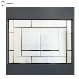36 x 80 Front Door Kit, Smooth Texture Knock‑Down Vinyl Frame with Brickmould, Hinges, Threshold