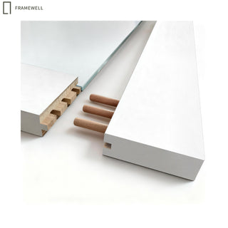 1-Lite Frosted Glass Shaker Style White Primed Solid Core Swing Door Slab, NOT Pre-drilled and NOT Included Hardware, Pre-Assembled Interior Door for bedrooms, pantries, bathrooms, laundry rooms, closets and wine cabinets