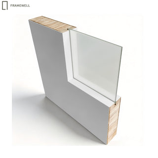 1-Lite Frosted Glass Shaker Style White Primed Solid Core Swing Door Slab, NOT Pre-drilled and NOT Included Hardware, Pre-Assembled Interior Door for bedrooms, pantries, bathrooms, laundry rooms, closets and wine cabinets